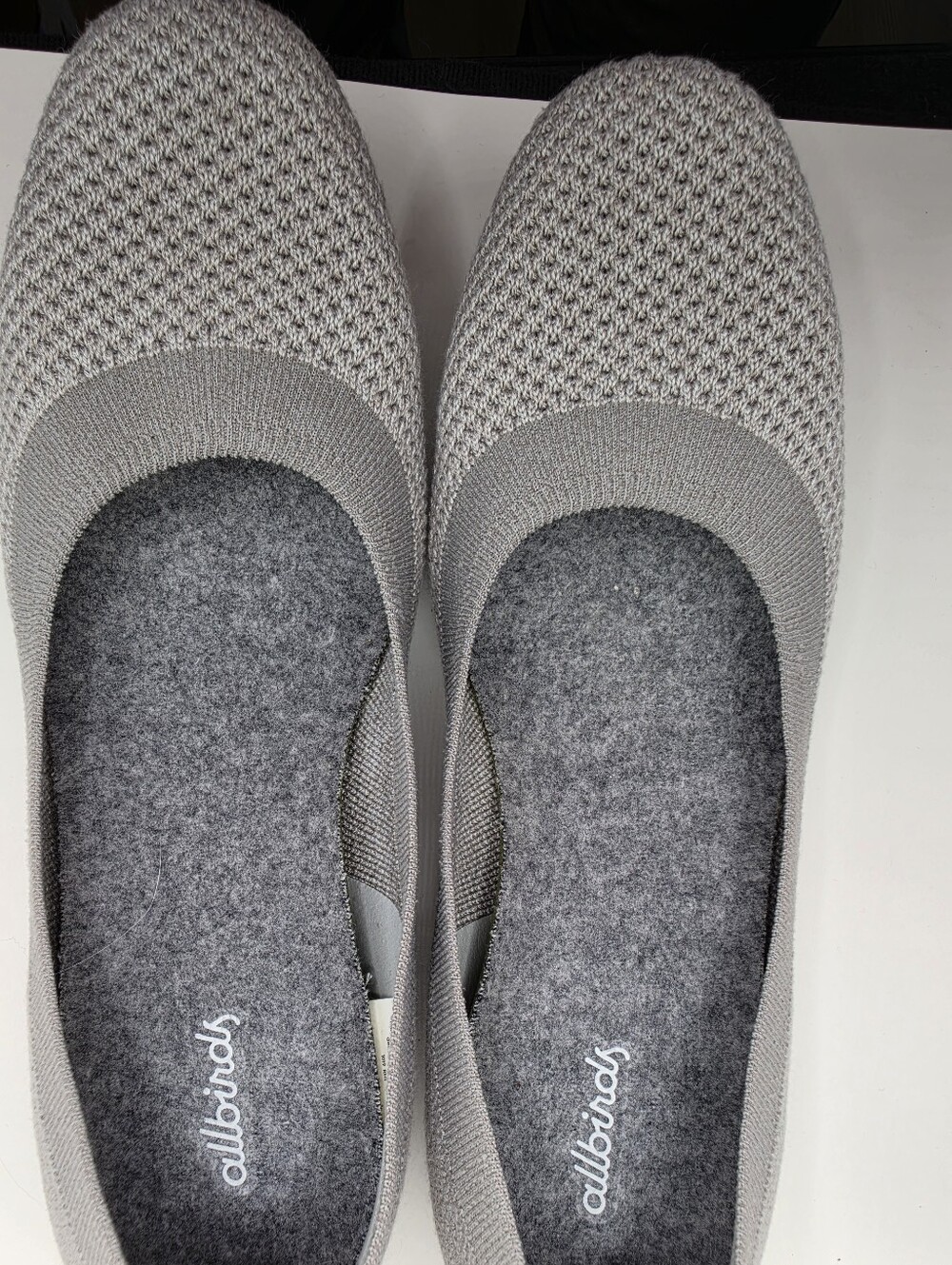 Allbirds Tree Breezers Gray Knit Ballet Flats Women's Size 8.5
